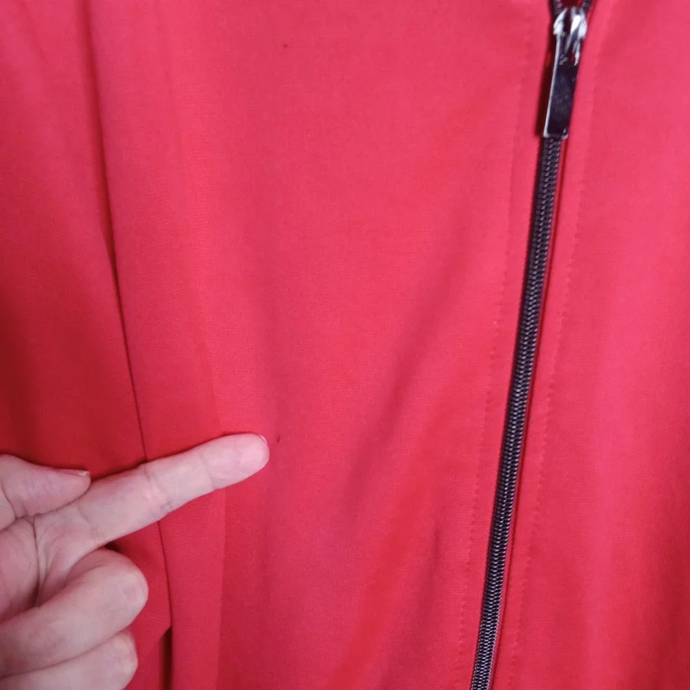 Cincinnati Reds True Fan Full Zip Track Jacket Men's Large Red Genuine Merch‎